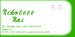 nikolett mai business card